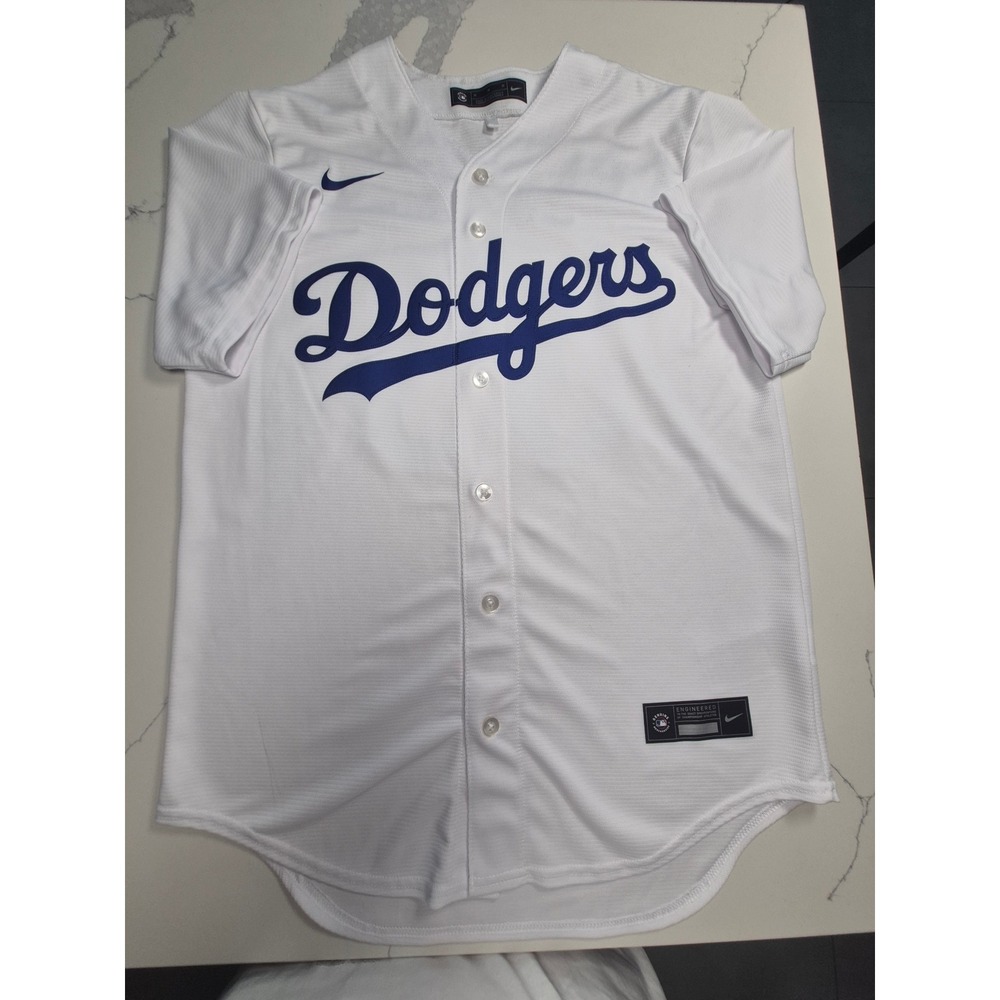 Nike Kids Los Angeles Dodgers Cody Bellinger 35 White Baseball Jersey Medium‎ M